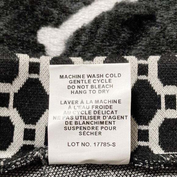 Black and white octagon chain print mini stretchy pencil skirt ~ SMALL MEDIUM - Picture 8 of 9